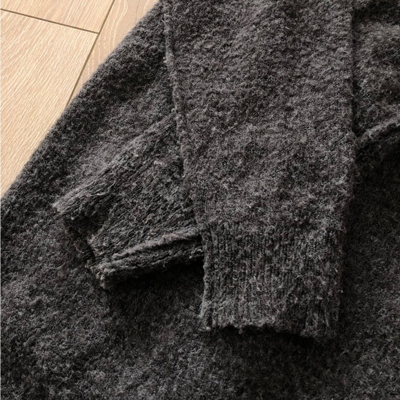 Anthropologie Wool Blend Open Front Pocket Cardigan in Grey Size M - Picture 7 of 10